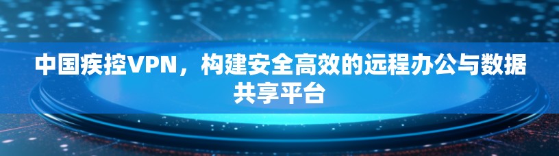 中国疾控VPN，构建安全高效的远程办公与数据共享平台